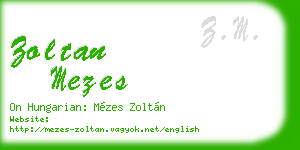 zoltan mezes business card
