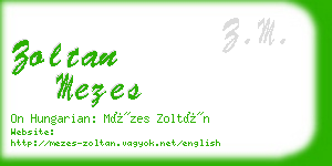 zoltan mezes business card